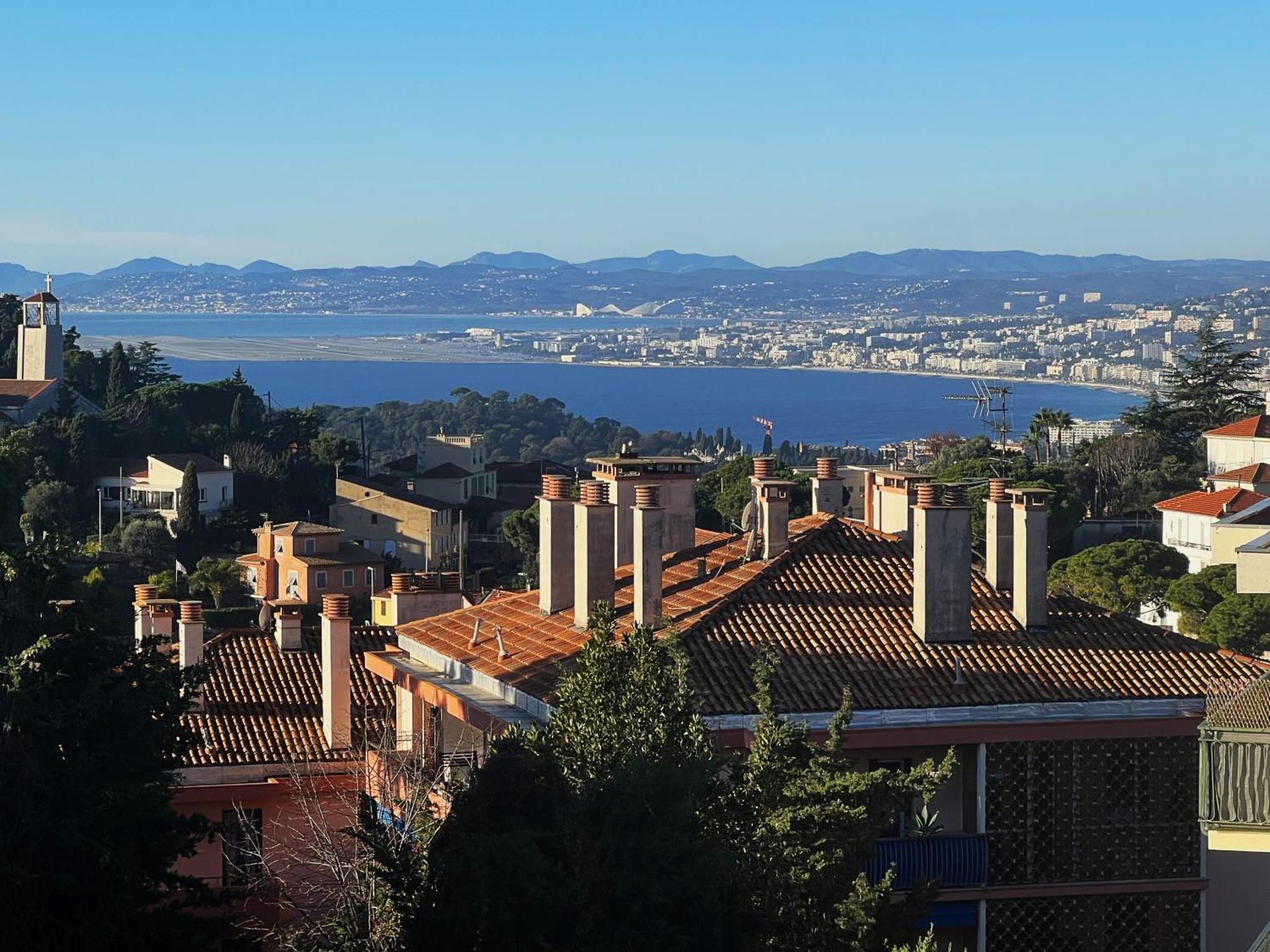 Agreable 3 Pieces Climatise Avec Vue Mer Et Parking Villefranche-sur-Mer Dış mekan fotoğraf